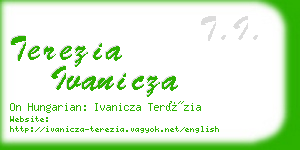 terezia ivanicza business card